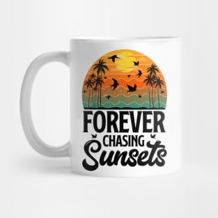 Forever Chasing Sunsets - Retro Sunset Mug